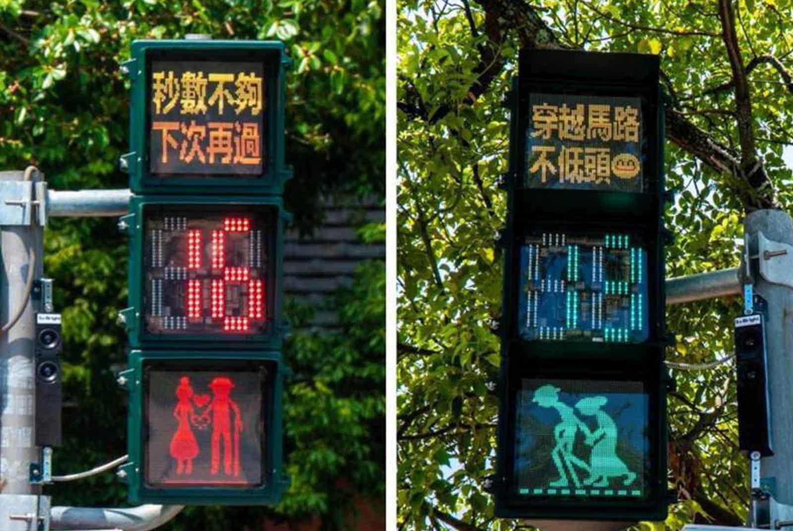 影／全國唯一唱歌小綠人在宜蘭　過馬路聽「母湯曲」笑了
