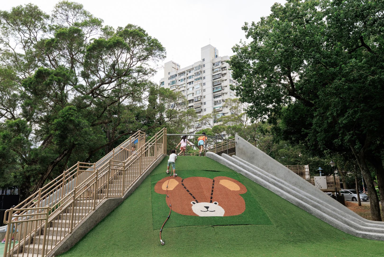 注意有熊出沒！  林口社區運動公園以小熊為設計主軸成功吸引孩子目光