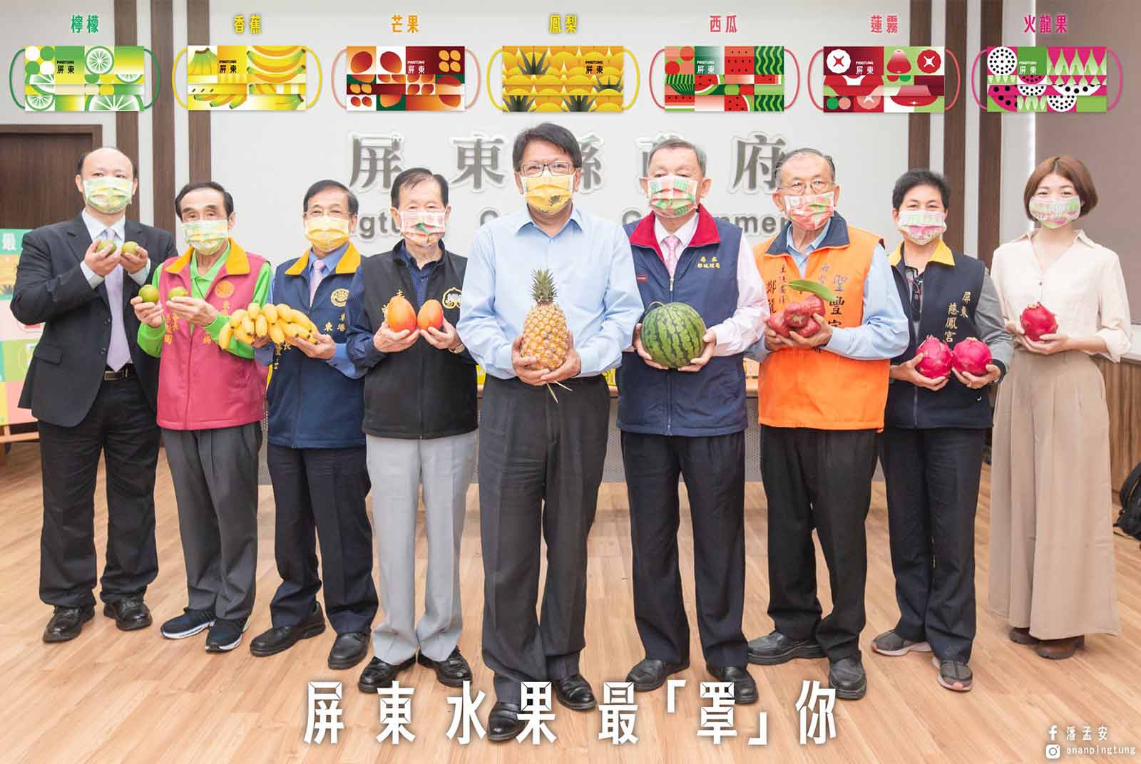 屏東-潘孟安-口罩-國家隊-鳳梨-水果-江孟芝-政府美學-設計