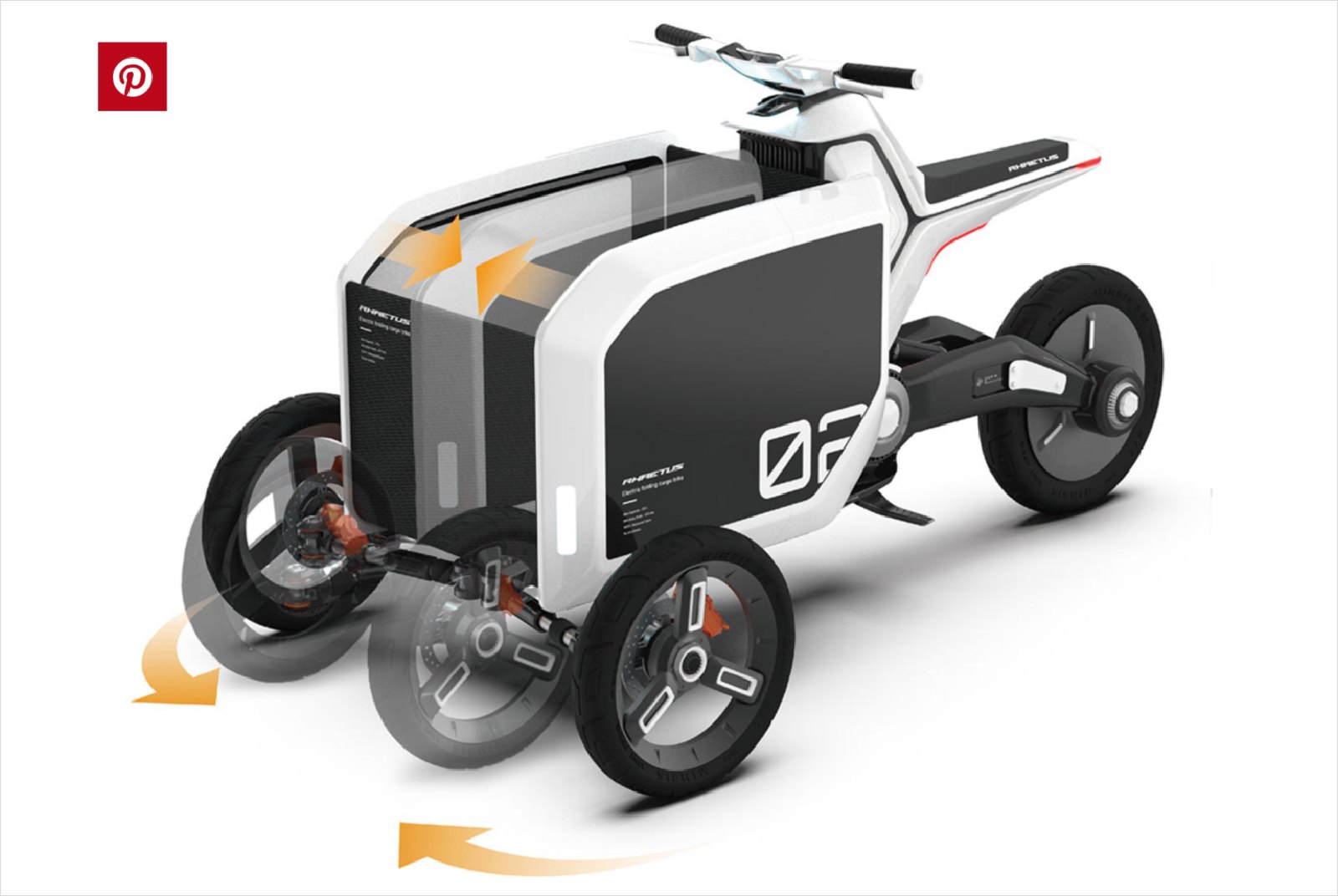 電動車-三輪車-載貨腳踏車-工業設計-實踐大學-台北設計獎-Rhaetus-折疊-收納-智慧生活