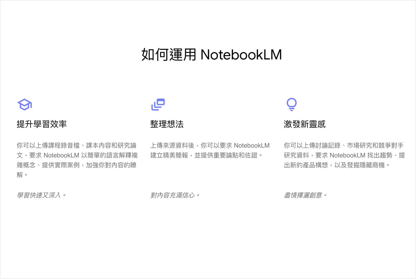 NotebookLM-AI工具-人工智慧-資料整理-Google-資料庫-事實查證-內容來源-AI協作