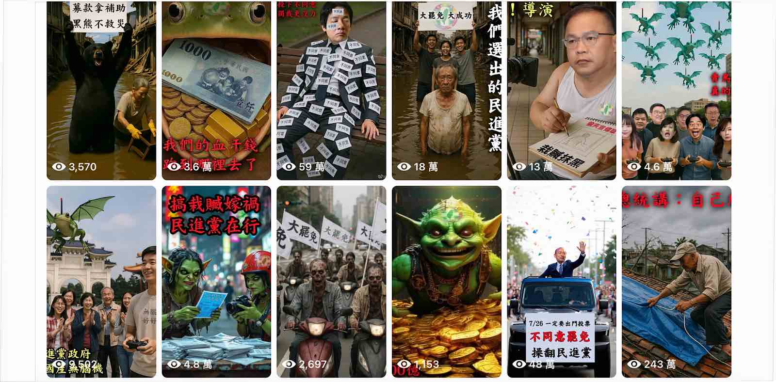 AI短影音-政治-數位素養實驗室-罷免-AI工具-認知作戰-病毒式傳播-Reels影片-浮水印