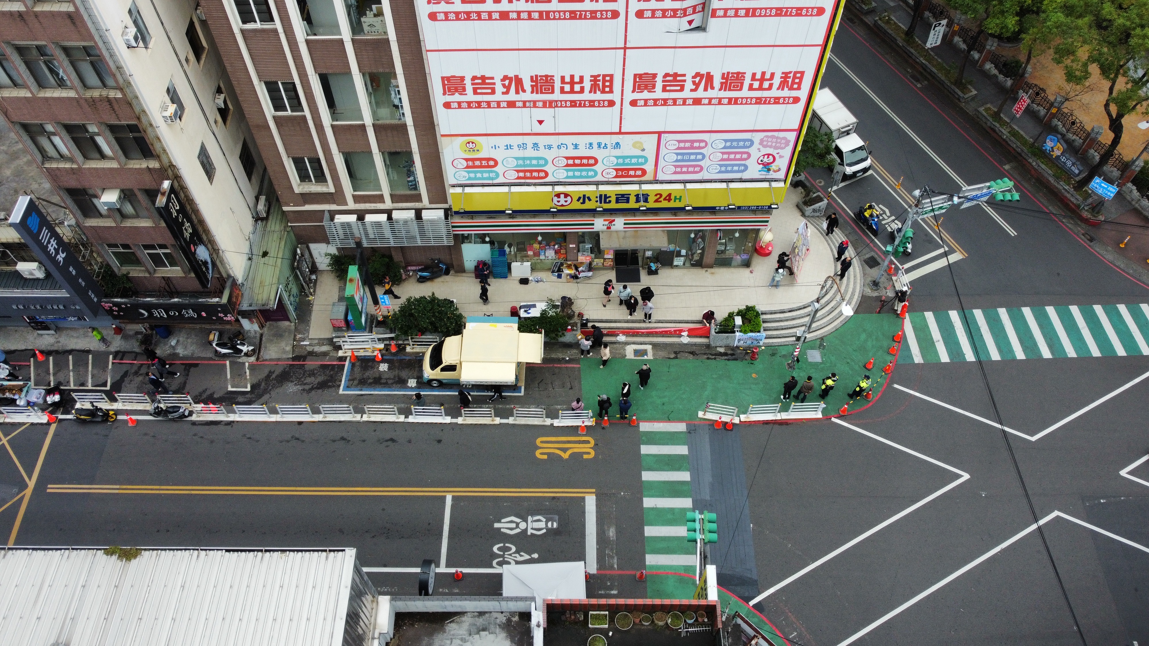中北路人行道鋪設