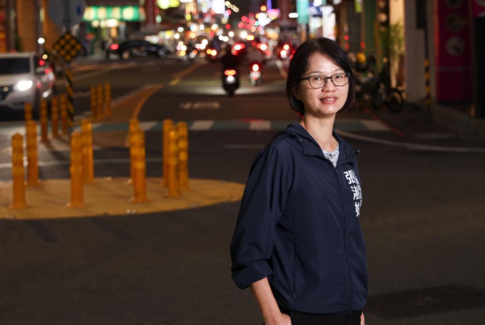 -標線型人行道-行人安全-道路改善-交通工程-高雄交通局-張淑娟-標線型圓環-人本交通