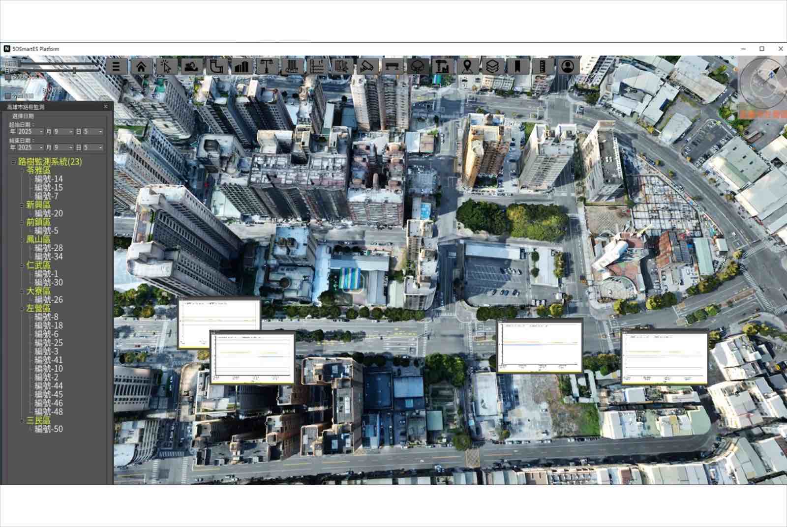 行道樹傾倒風險監測系統-高雄-數位孿生5D智慧城市工務管理暨決策輔助平台-NVIDIA